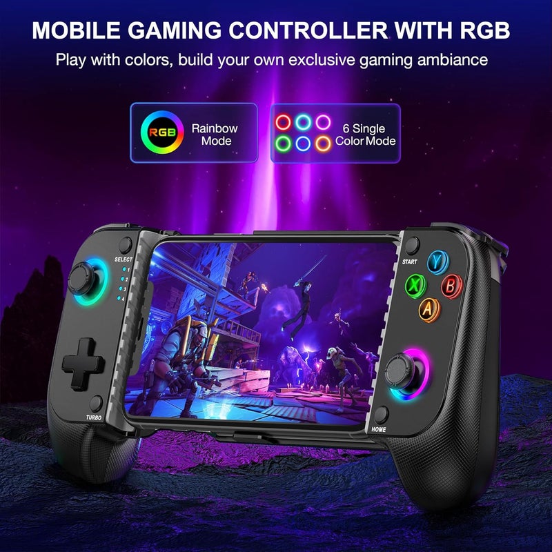NinjaPlusOX Wireless Phone Controller for iPhone/Android with Hall Joystick, Moblie Controller for iPhone Support Xbox Game Pass, Steam Link, Call of Duty, Roblox, Handheld Gaming Gamepad Support Phone Case - Image 5